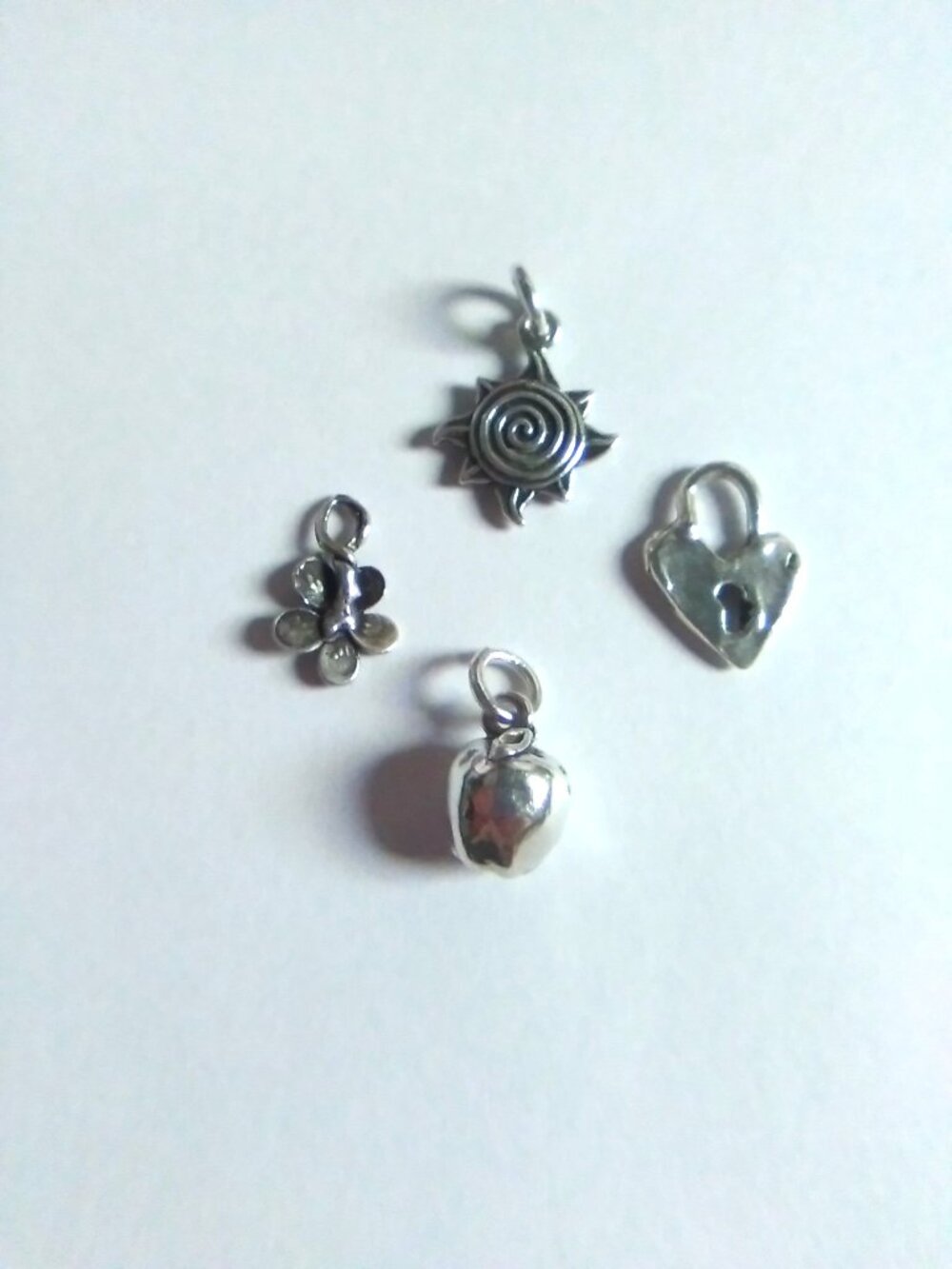 4 Silver Artisan Charms
